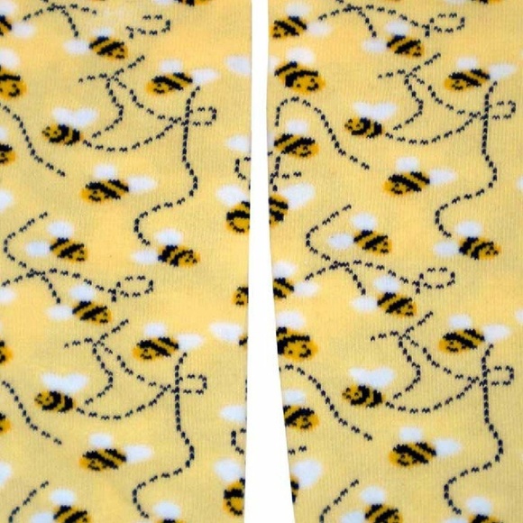 Bee's Buzzing Leg Warmers by Huggalugs Bee Leg Warmers Fit Newborn to 6 MTH NIP - Picture 2 of 2